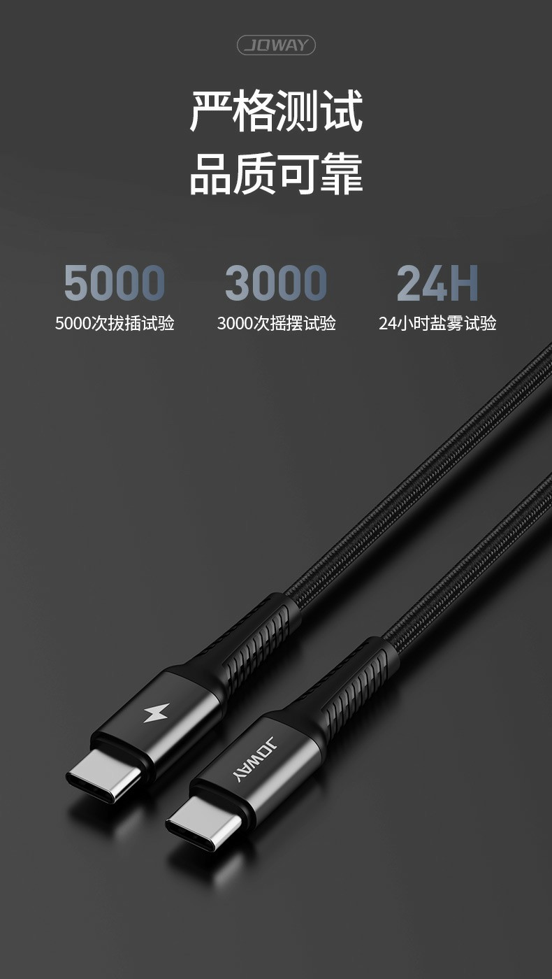 TC068 60W双Type-c快充编织数据线_数据线_深圳市royal皇家88电源有限公司