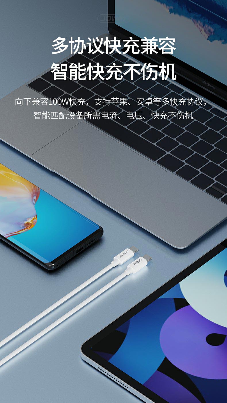 TC100 PD100W快充数据线_数据线_深圳市royal皇家88电源有限公司