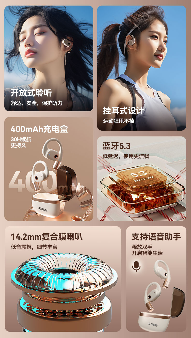 H211开放耳挂式无线耳机_OWS 耳机_深圳市royal皇家88电源有限公司