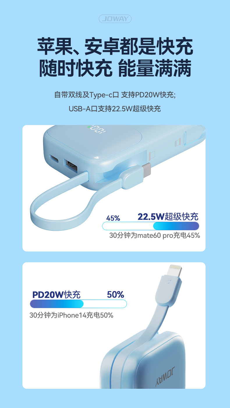JP325 自带双线迷你充电宝_移动电源_深圳市royal皇家88电源有限公司