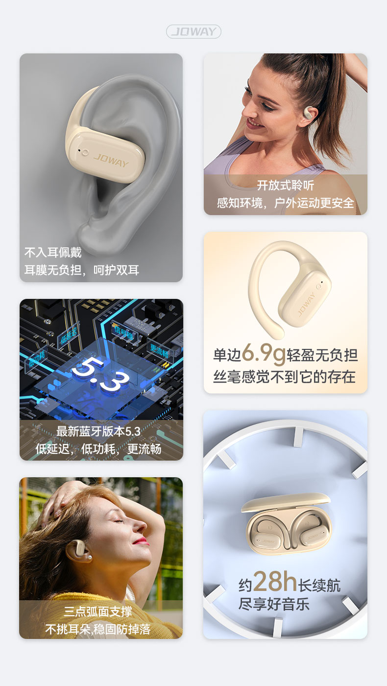 H216 开放式无线蓝牙耳机_OWS 耳机_深圳市royal皇家88电源有限公司
