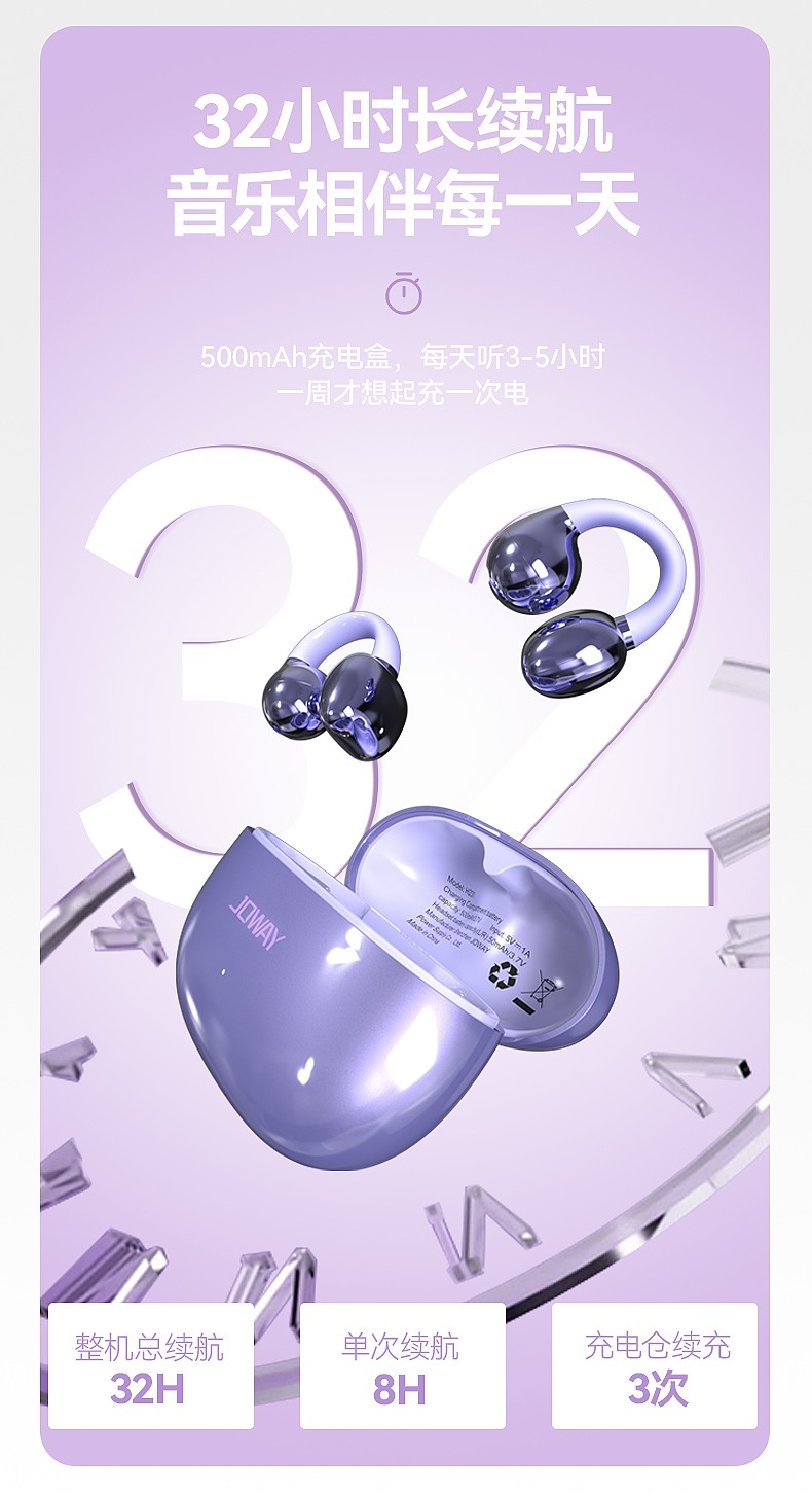 H231夹耳式无线蓝牙耳机_OWS 耳机_深圳市royal皇家88电源有限公司