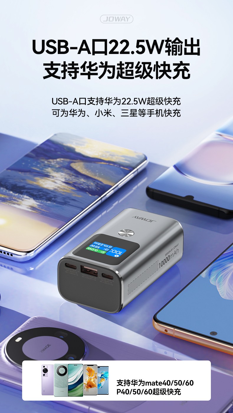 JP326 55W时光机智慧移动电源_移动电源_深圳市royal皇家88电源有限公司
