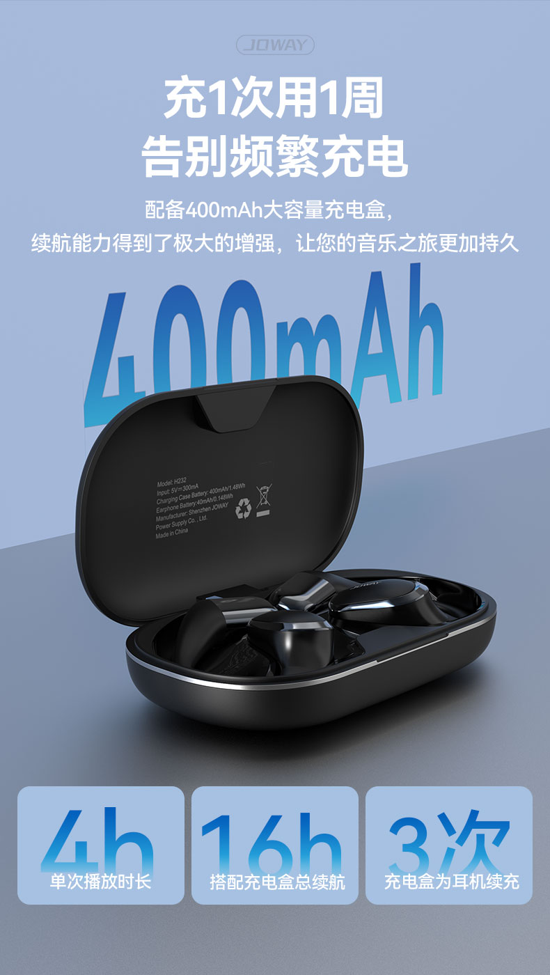 H232开放式无线蓝牙耳机_OWS 耳机_深圳市royal皇家88电源有限公司