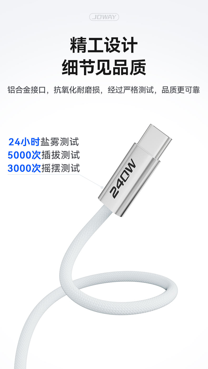 CC240  240W双Type-C快充编织数据线_数据线_深圳市royal皇家88电源有限公司