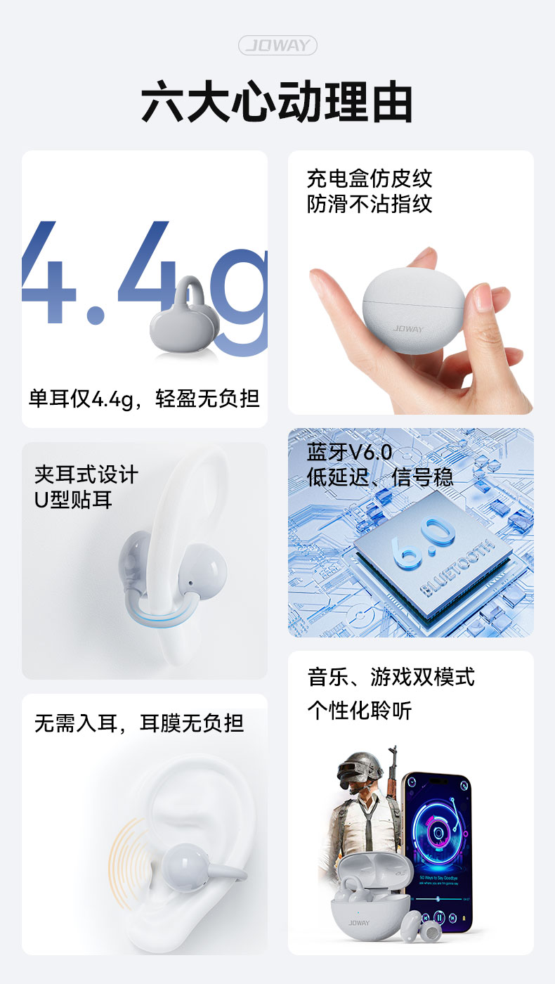 H235 耳夹式无线蓝牙耳机_OWS 耳机_深圳市royal皇家88电源有限公司
